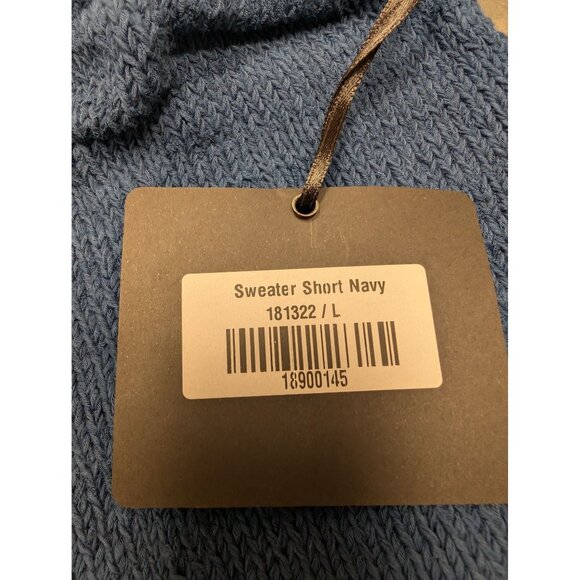 DYI Women's Sweater Felt Bottom Short Navy Size Large - Picture 3 of 6